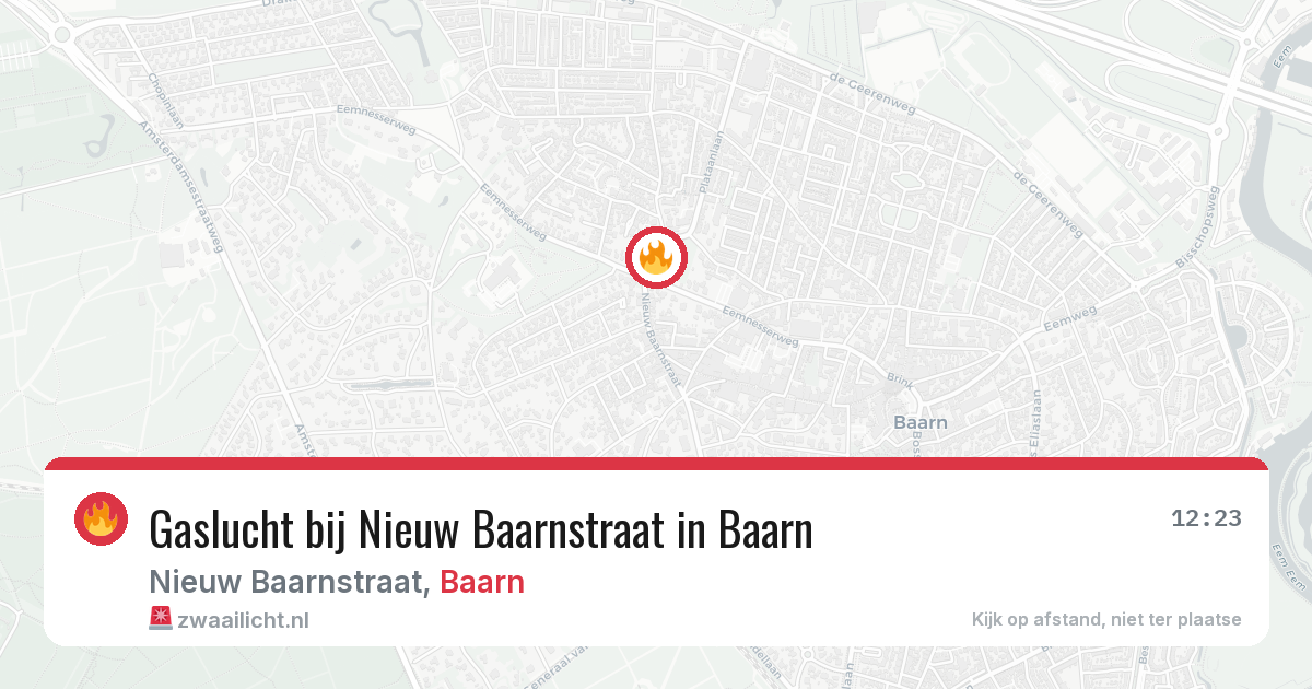 Gaslucht bij Nieuw Baarnstraat in Baarn — 8 apr 2026