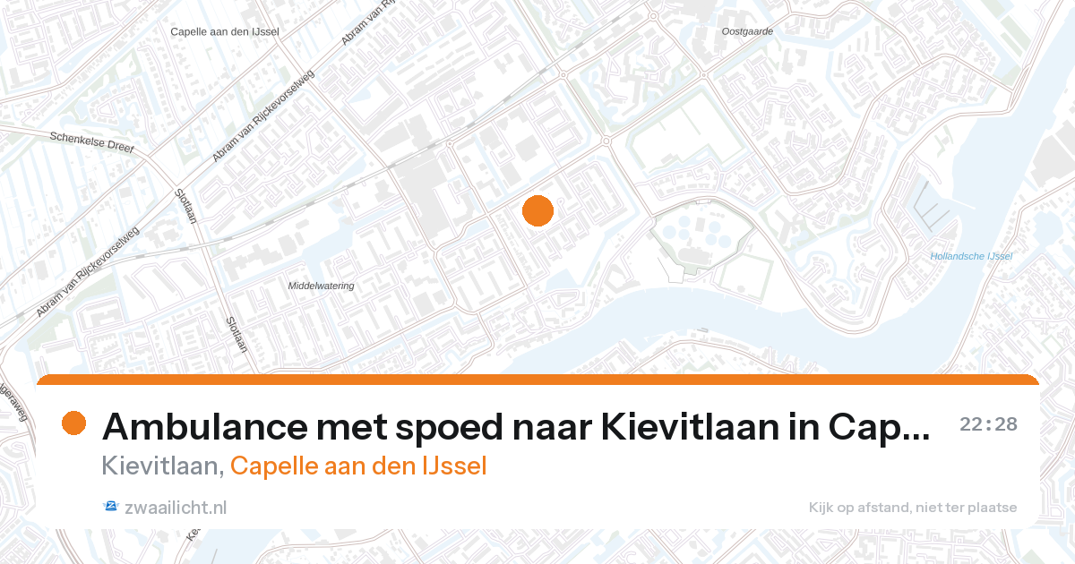 Ambulance met spoed naar Kievitlaan in Capelle aan den IJssel — 16 mrt 2026