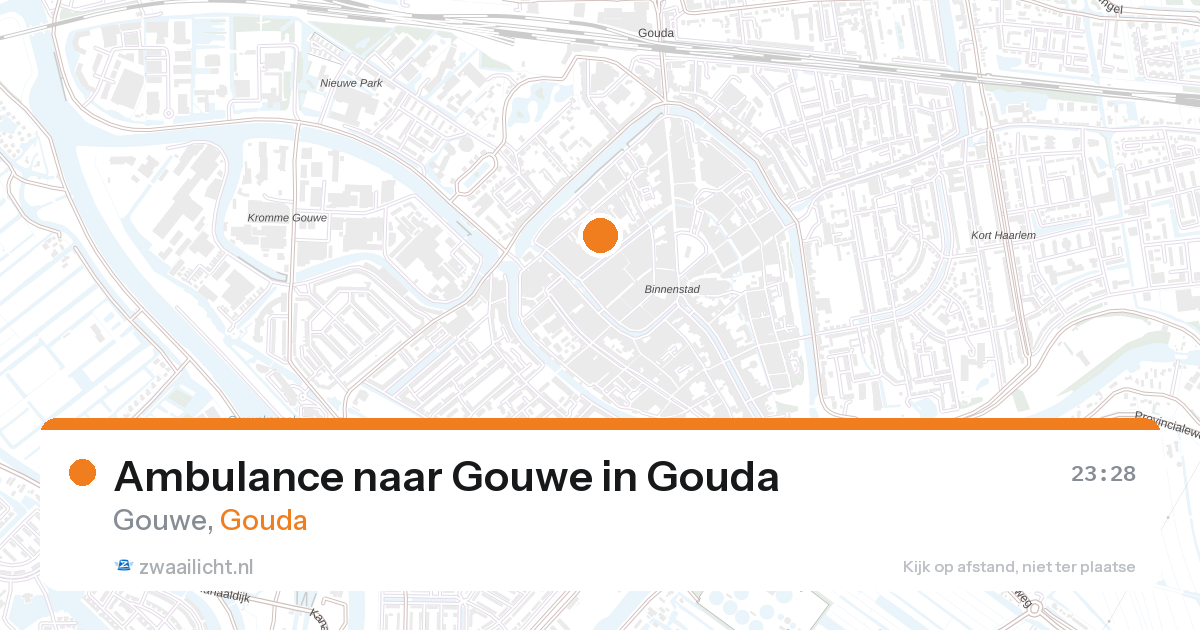 Ambulance naar Gouwe in Gouda — 27 aug 2026