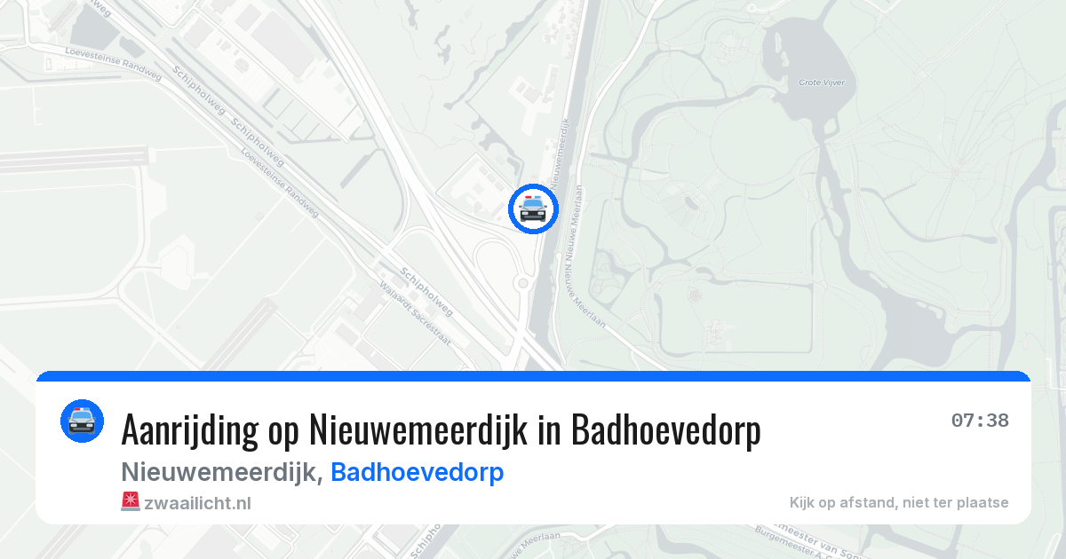 Aanrijding op Nieuwemeerdijk in Badhoevedorp — 23 mrt 2026