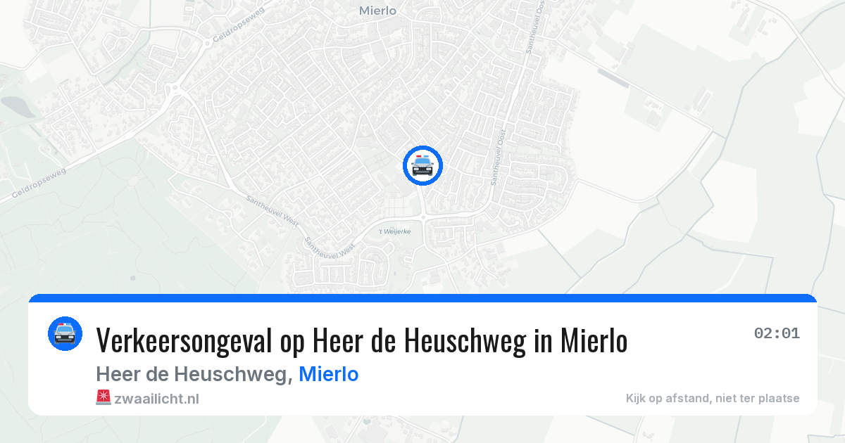 Verkeersongeval op Heer de Heuschweg in Mierlo — 8 jul 2026