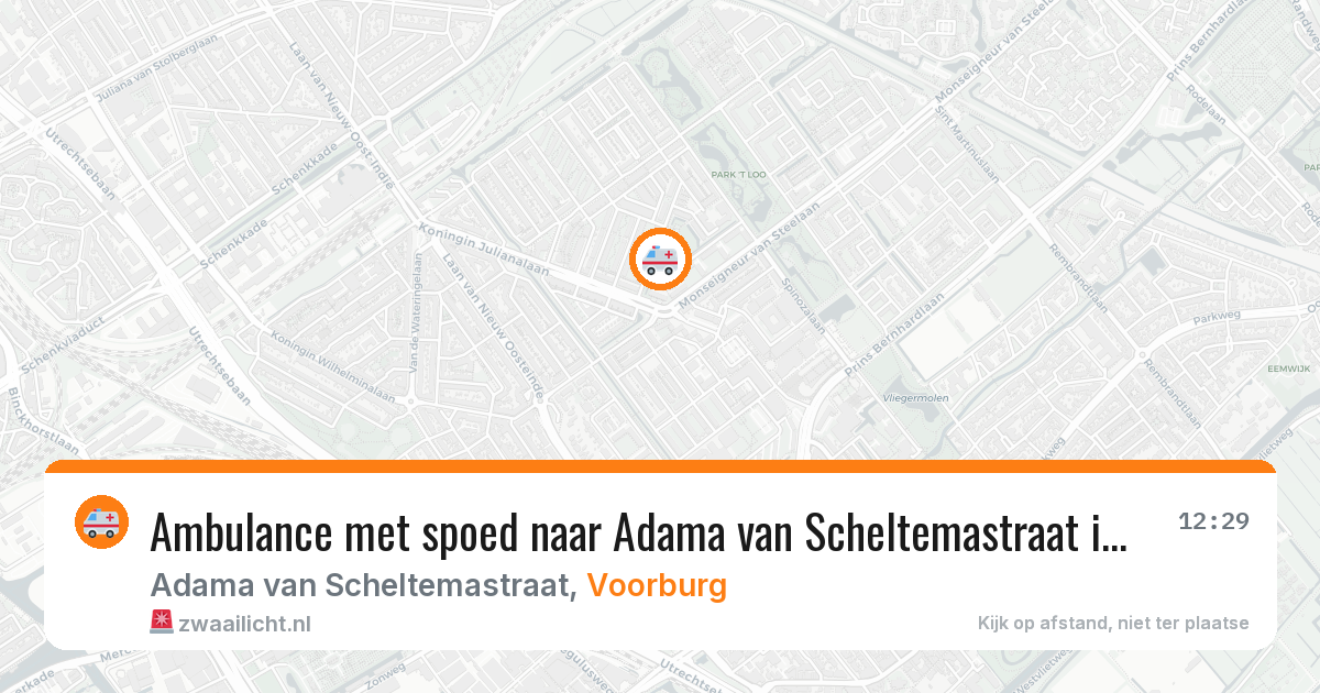 Ambulance met spoed naar Adama van Scheltemastraat in Voorburg — 19 jan 2026