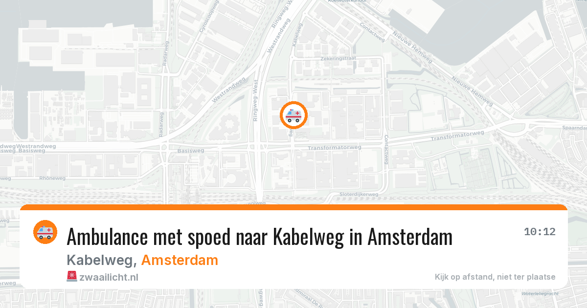 Ambulance met spoed naar Kabelweg in Amsterdam — 7 apr 2026