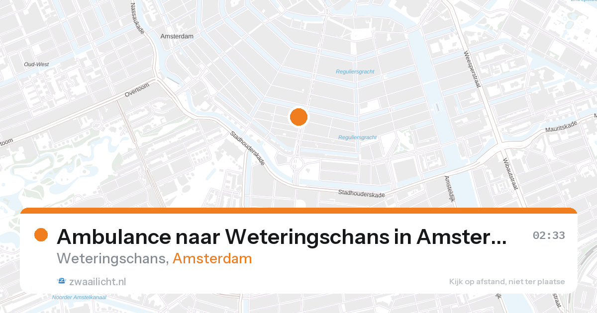 Ambulance naar Weteringschans in Amsterdam — 28 aug 2026