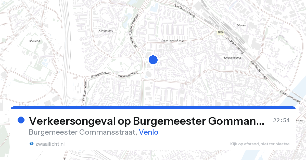 Verkeersongeval op Burgemeester Gommansstraat in Venlo — 28 jul 2026