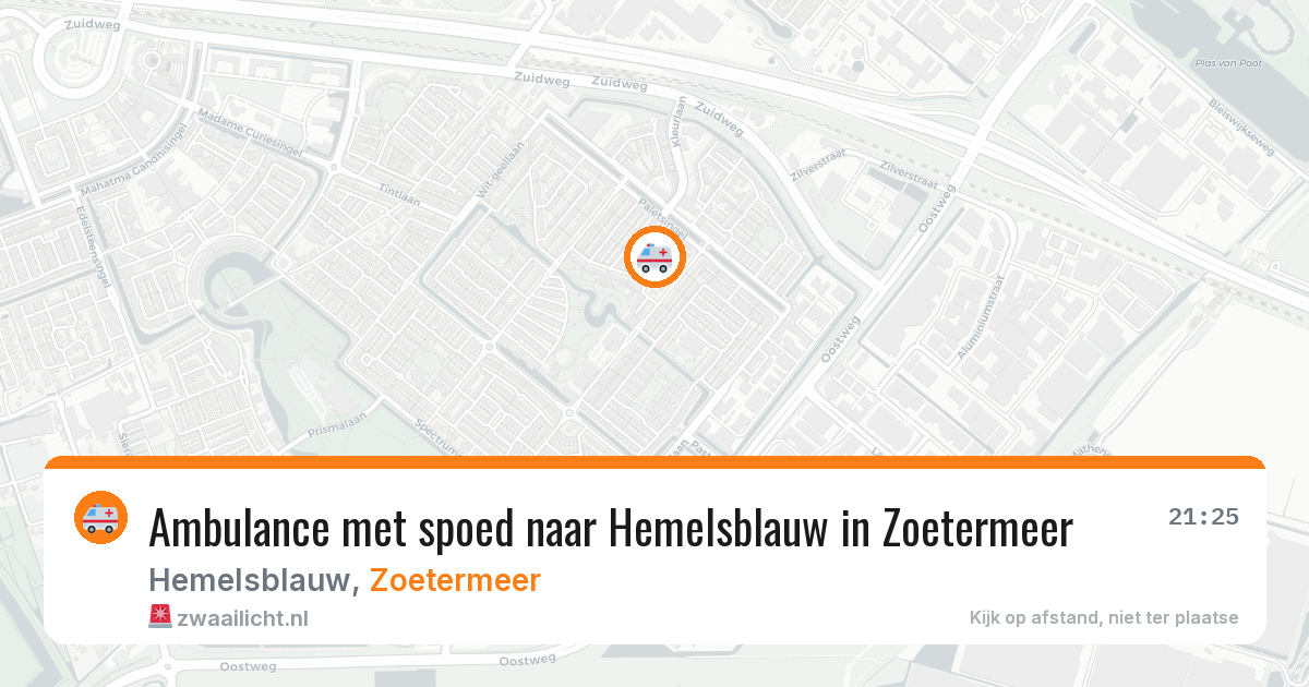 Ambulance met spoed naar Hemelsblauw in Zoetermeer — 17 mrt 2026
