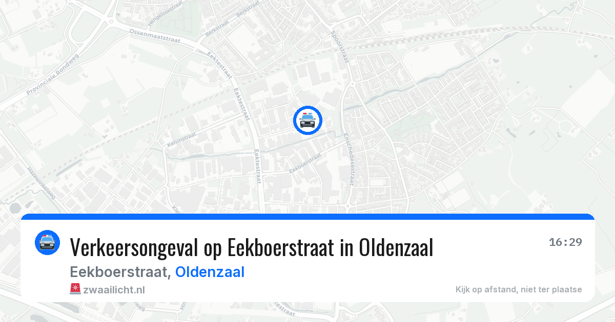 Verkeersongeval op Eekboerstraat in Oldenzaal — 9 jul 2026