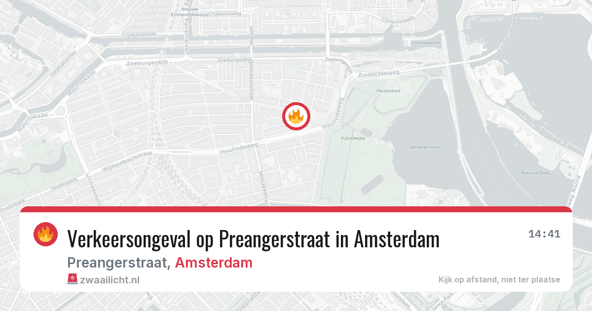 Verkeersongeval op Preangerstraat in Amsterdam — 5 mei 2026