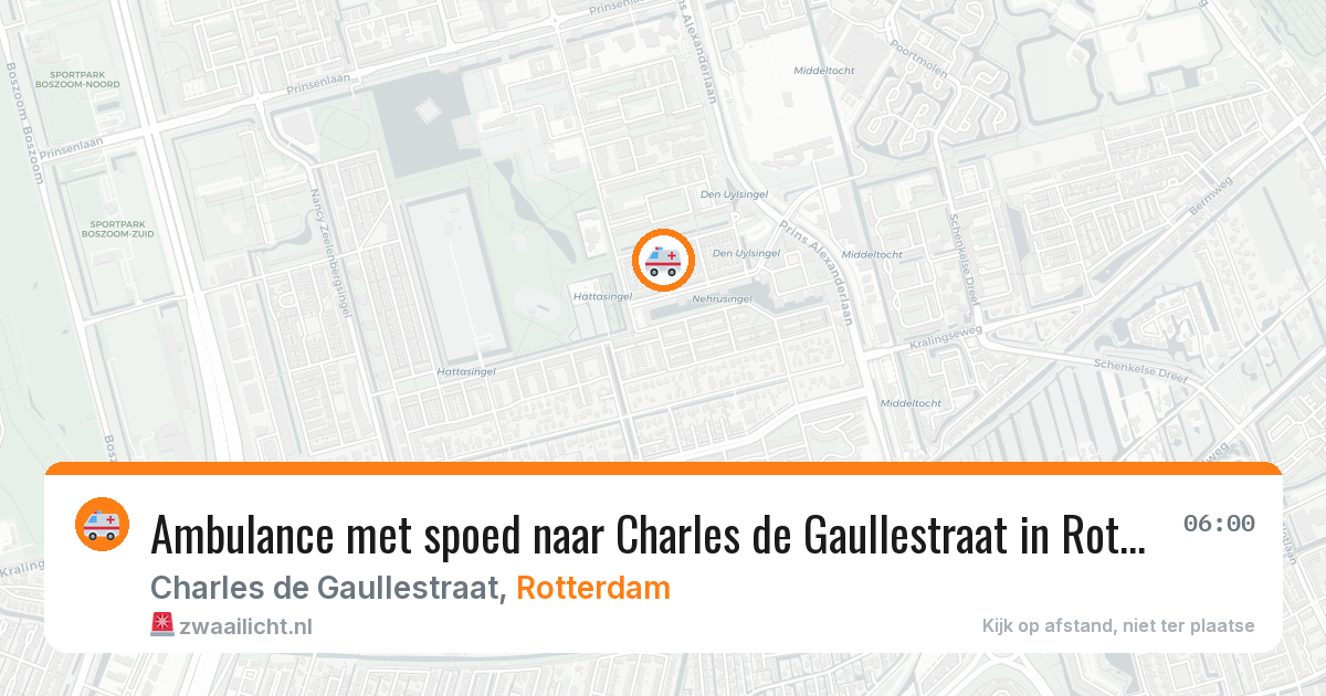 Ambulance met spoed naar Charles de Gaullestraat in Rotterdam — 7 apr 2026