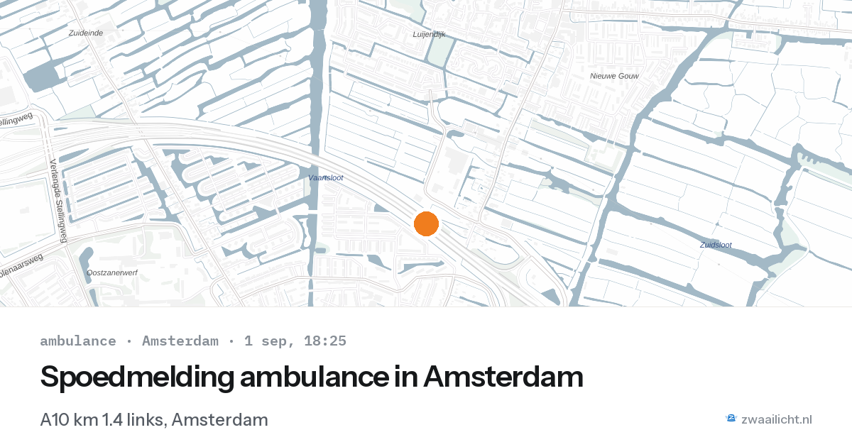 Spoedmelding ambulance in Amsterdam — 1 sep 2026