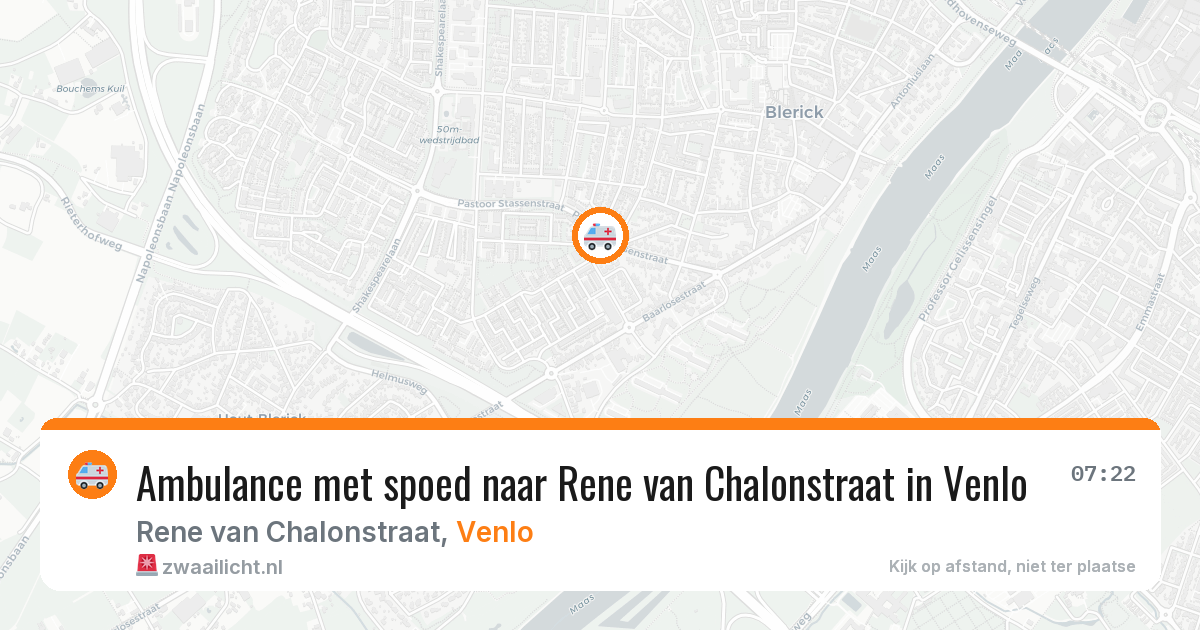 Ambulance met spoed naar Rene van Chalonstraat in Venlo — 27 jun 2026