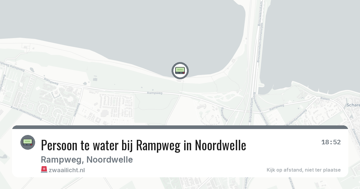 Persoon te water bij Rampweg in Noordwelle — 19 jun 2026