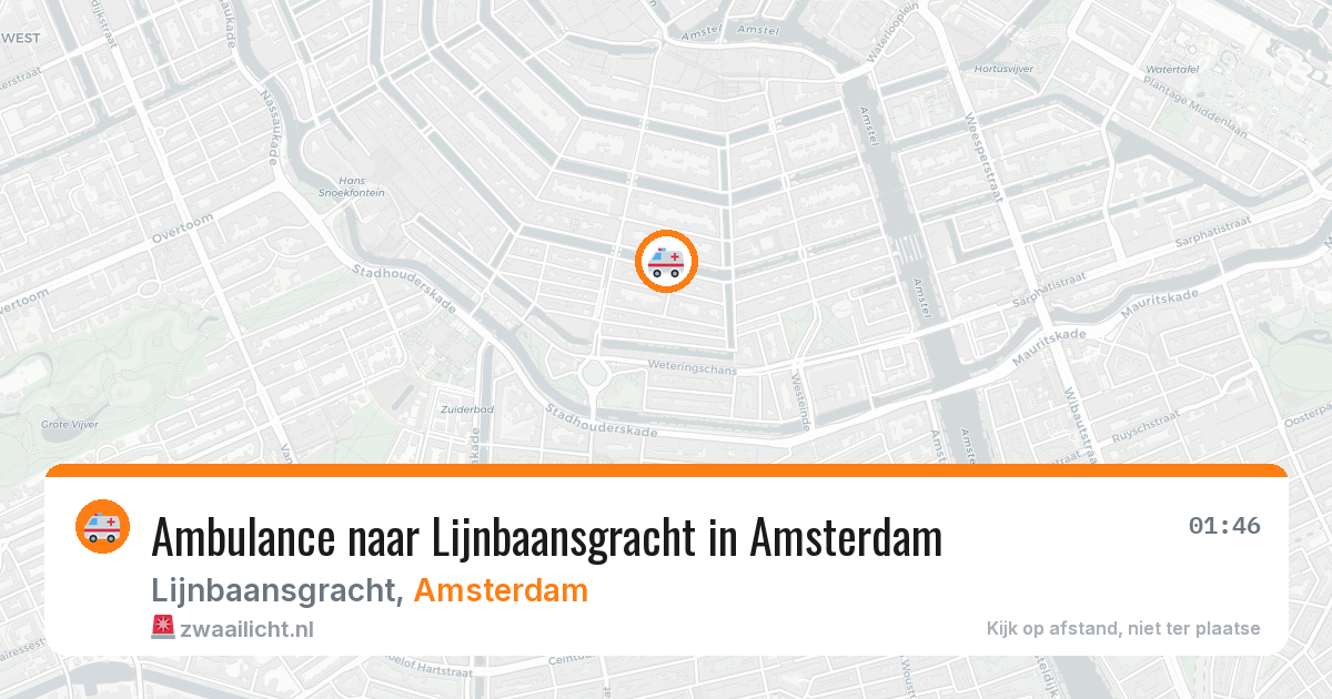 Ambulance naar Lijnbaansgracht in Amsterdam — 28 mrt 2026