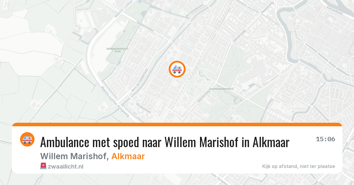 Ambulance met spoed naar Willem Marishof in Alkmaar — 27 jul 2026