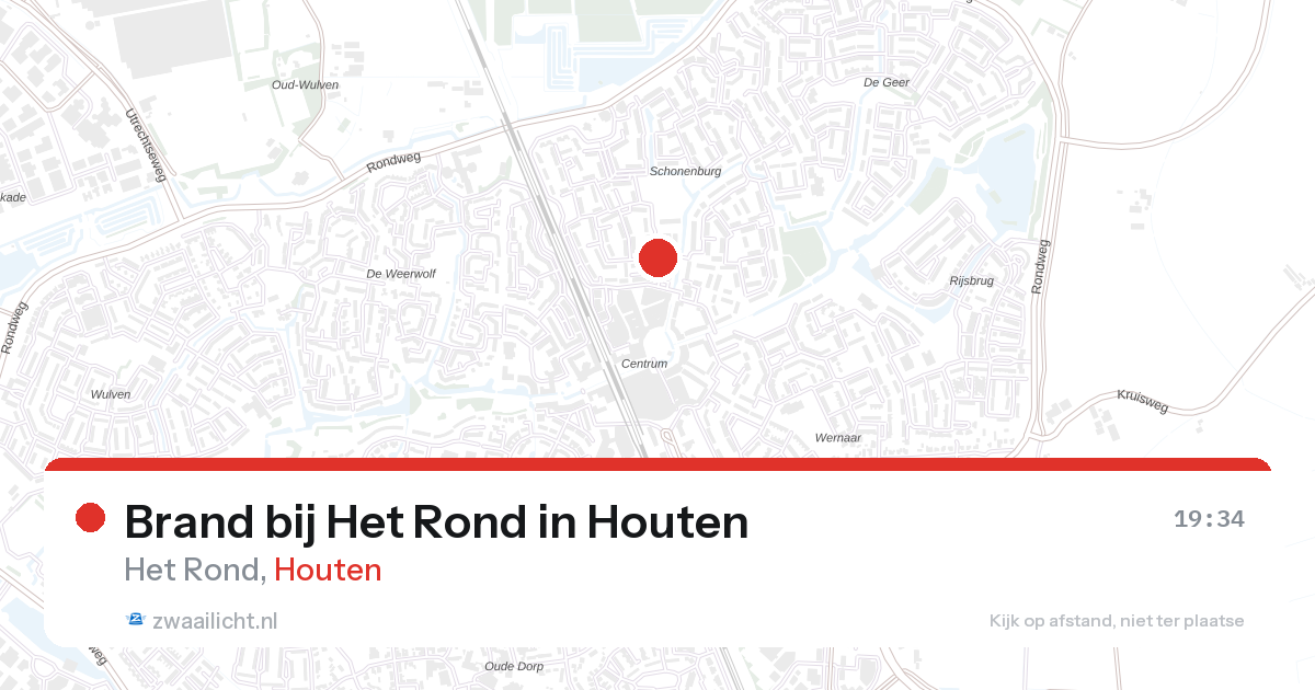 Brand bij Het Rond in Houten — 25 feb 2026