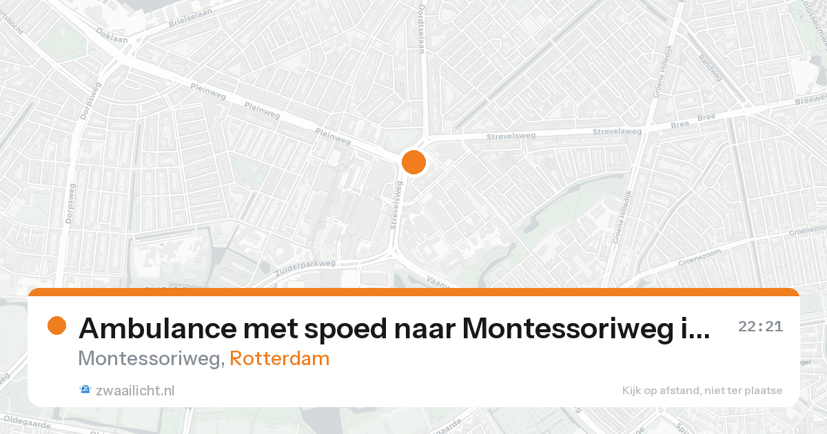 Ambulance met spoed naar Montessoriweg in Rotterdam — 27 mei 2026