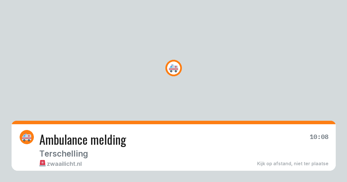 Ambulance melding — 26 mei 2026