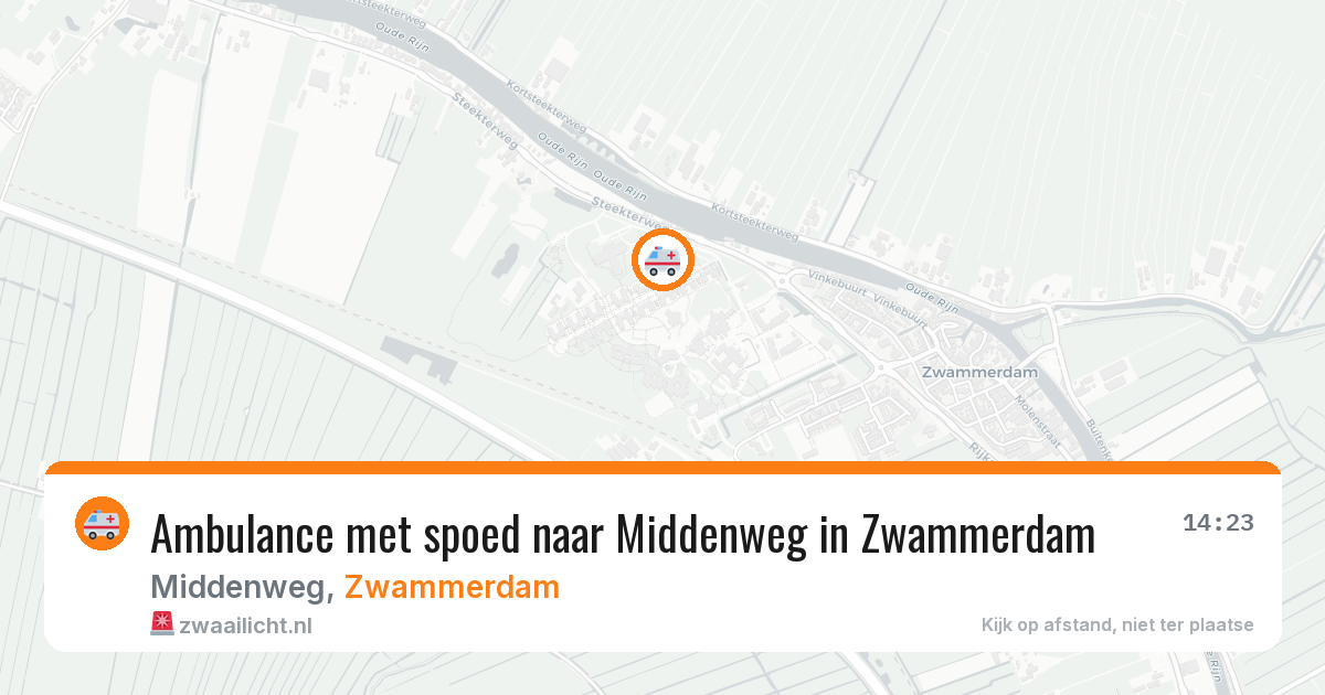 Ambulance met spoed naar Middenweg in Zwammerdam — 28 jun 2026