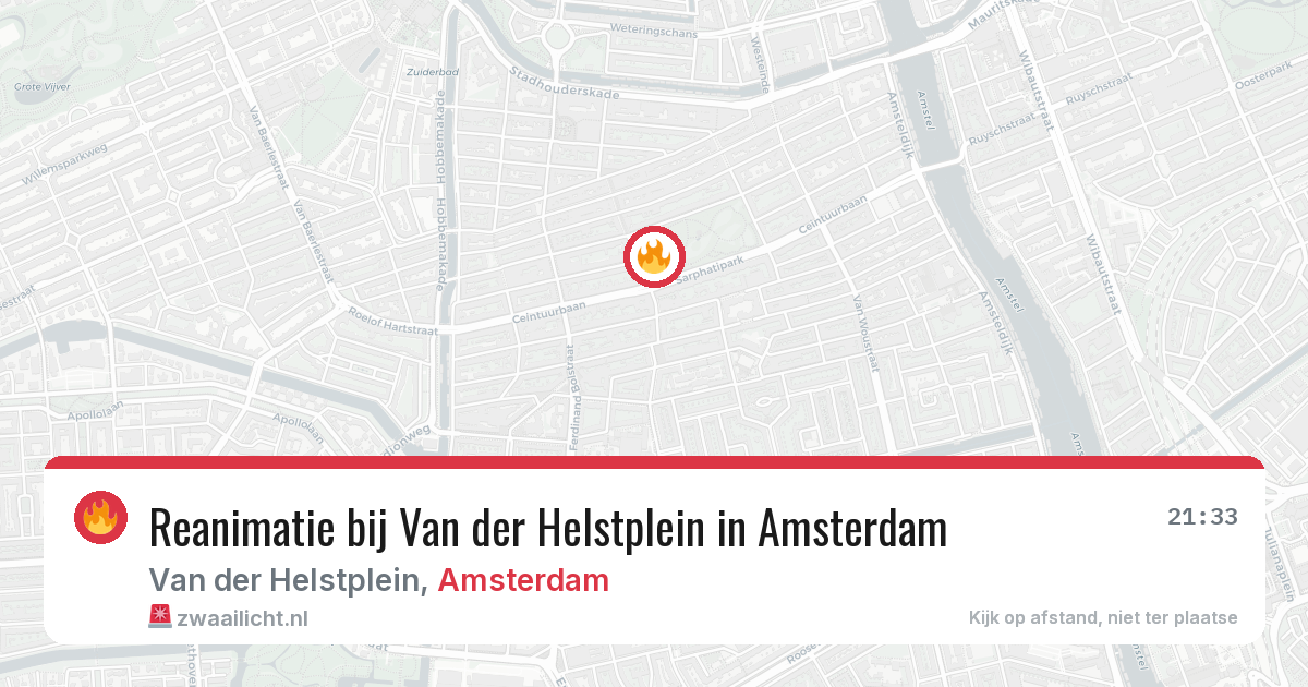 Reanimatie bij Van der Helstplein in Amsterdam — 28 jul 2026