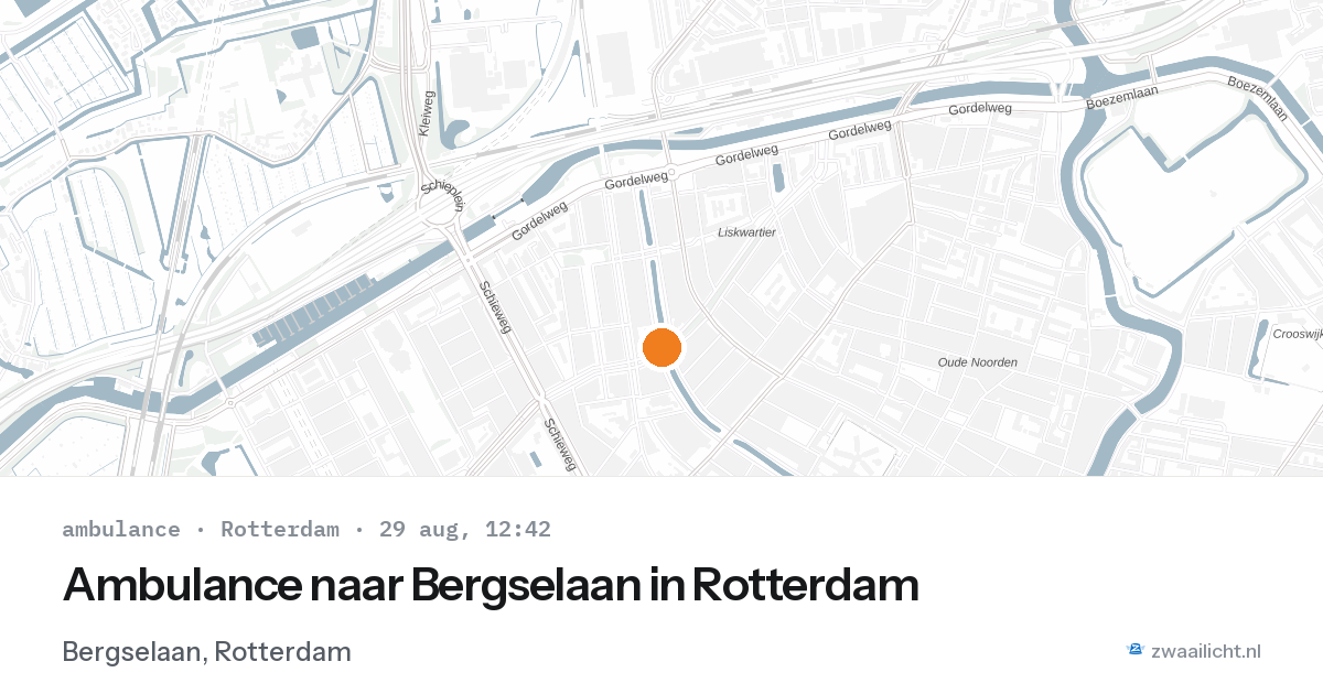 Ambulance naar Bergselaan in Rotterdam — 29 aug 2026