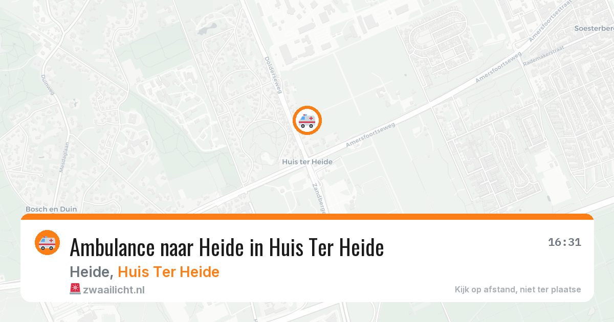 Ambulance naar Heide in Huis Ter Heide — 14 mrt 2026