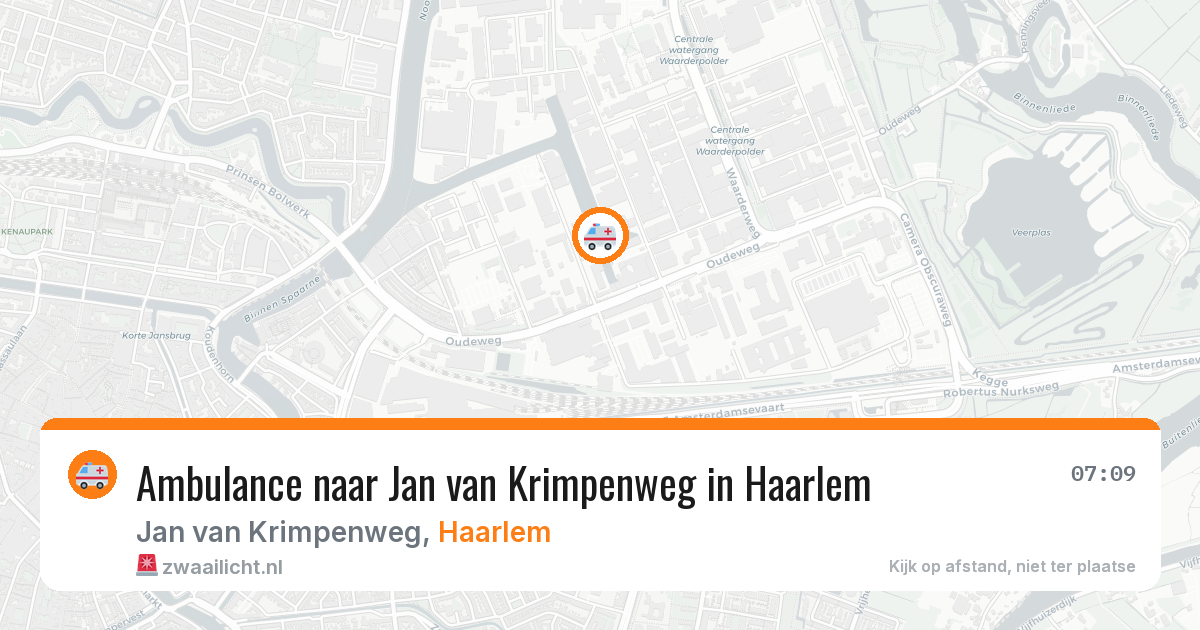 Ambulance naar Jan van Krimpenweg in Haarlem — 3 aug 2026