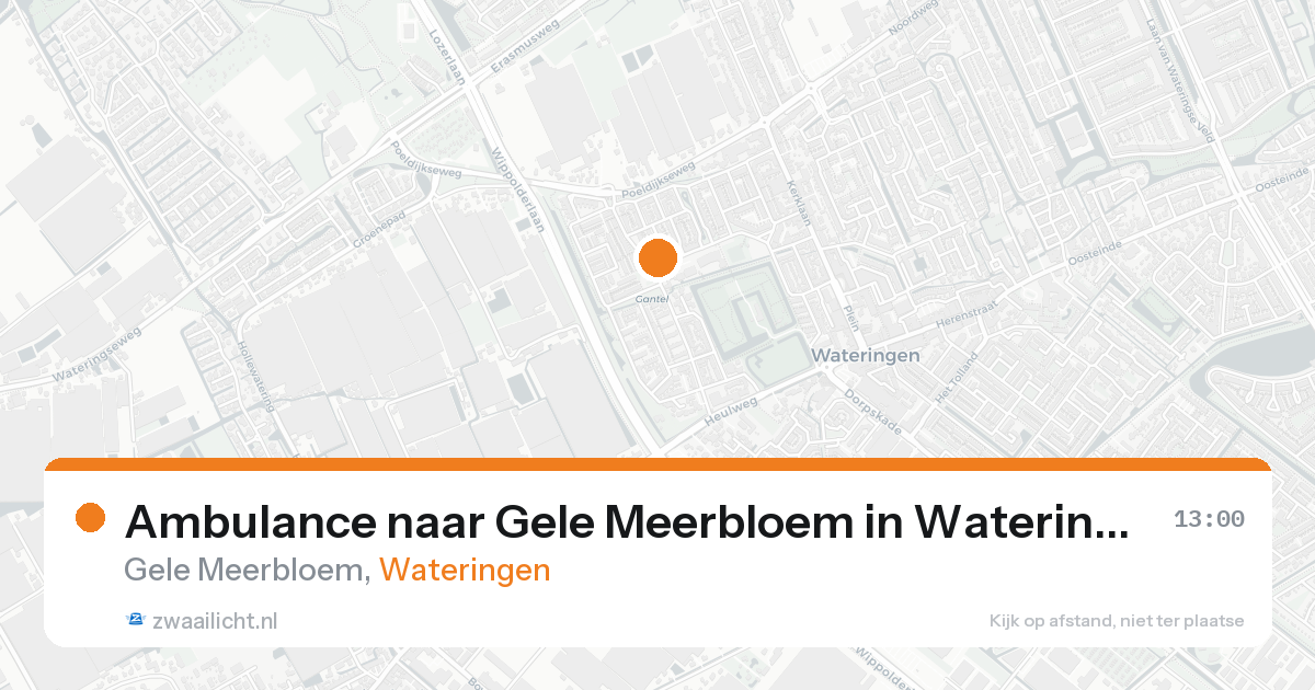Ambulance naar Gele Meerbloem in Wateringen — 17 aug 2026