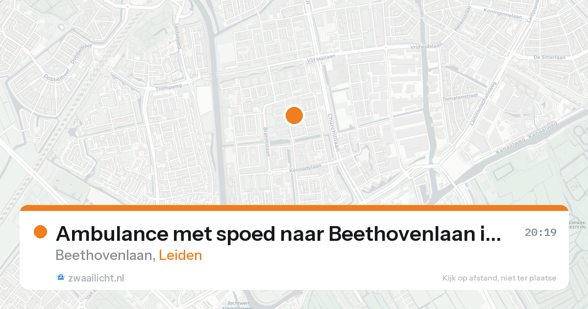 Ambulance met spoed naar Beethovenlaan in Leiden — 21 aug 2026