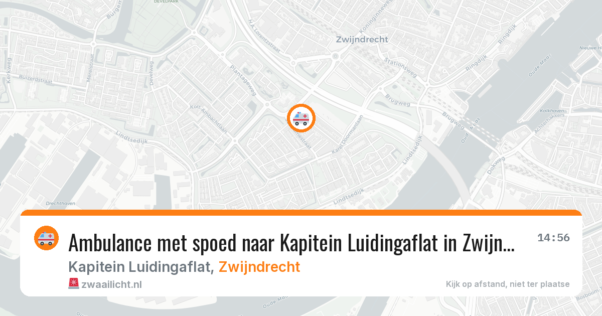 Ambulance met spoed naar Kapitein Luidingaflat in Zwijndrecht — 29 jul 2026
