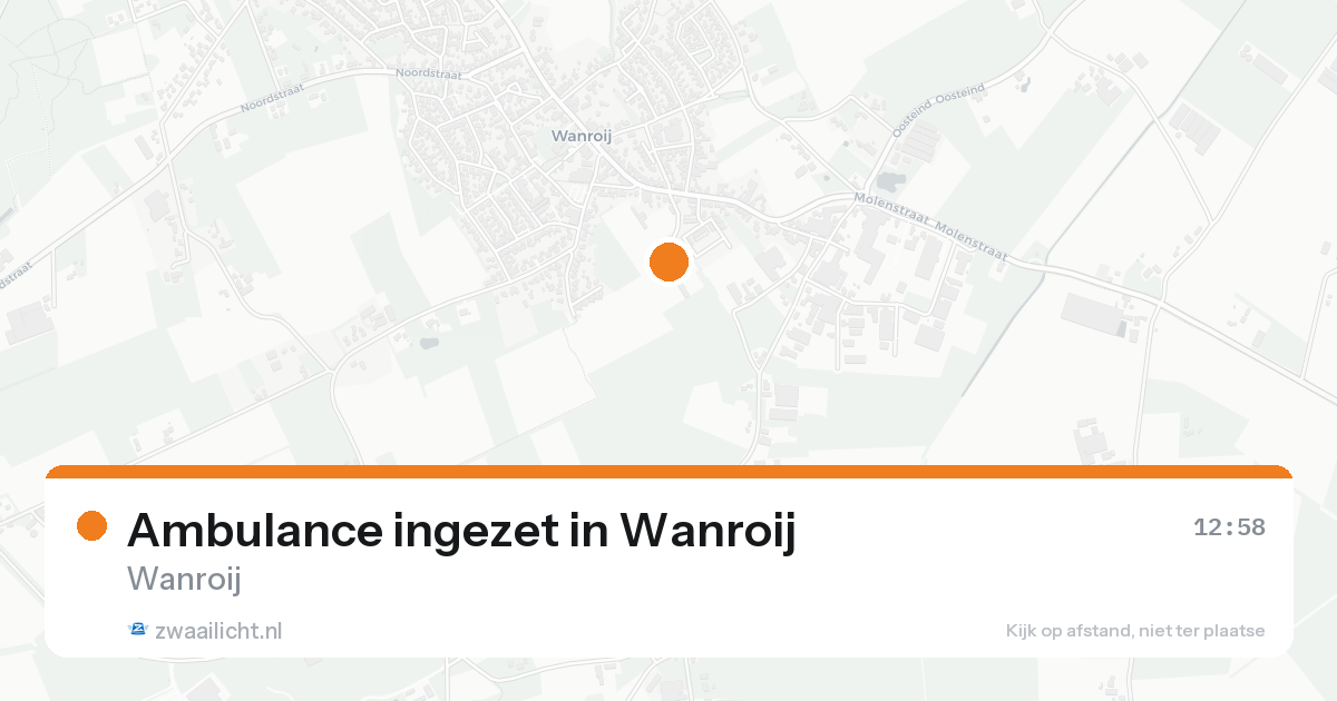 Ambulance ingezet in Wanroij — 12 aug 2026