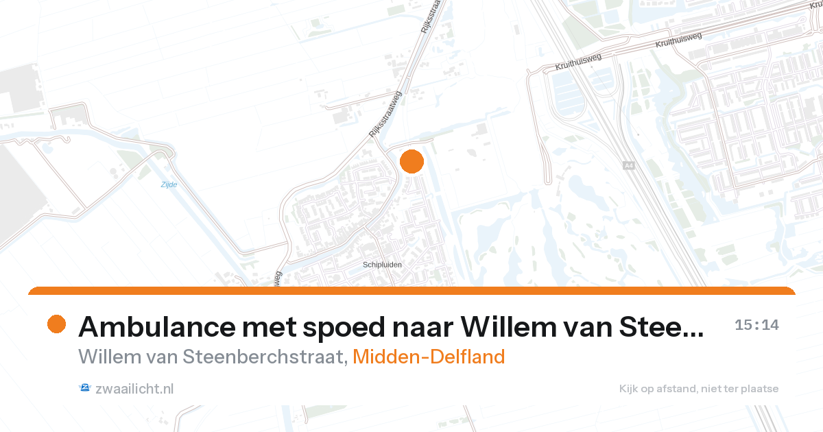 Ambulance met spoed naar Willem van Steenberchstraat in Midden-Delfland — 28 aug 2026