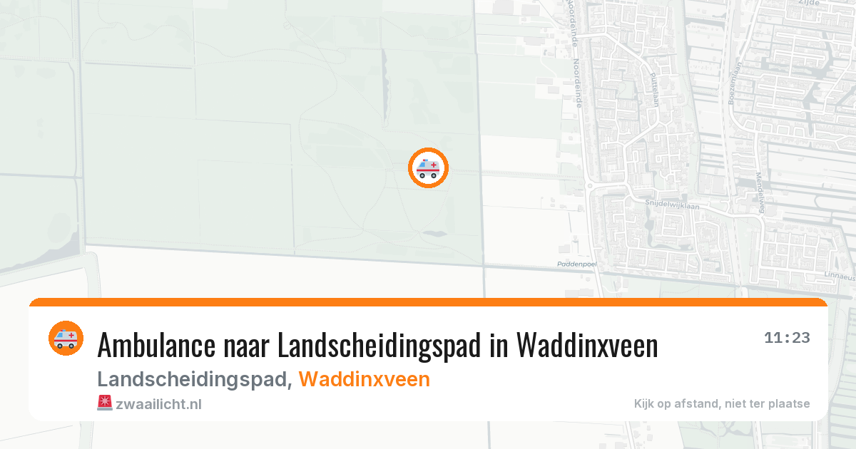 Ambulance naar Landscheidingspad in Waddinxveen — 7 aug 2026