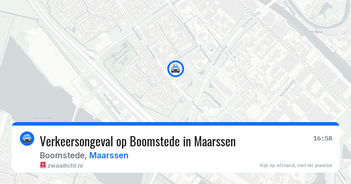 Verkeersongeval op Boomstede in Maarssen — 17 apr 2026