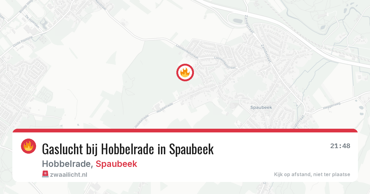 Gaslucht bij Hobbelrade in Spaubeek — 6 aug 2026