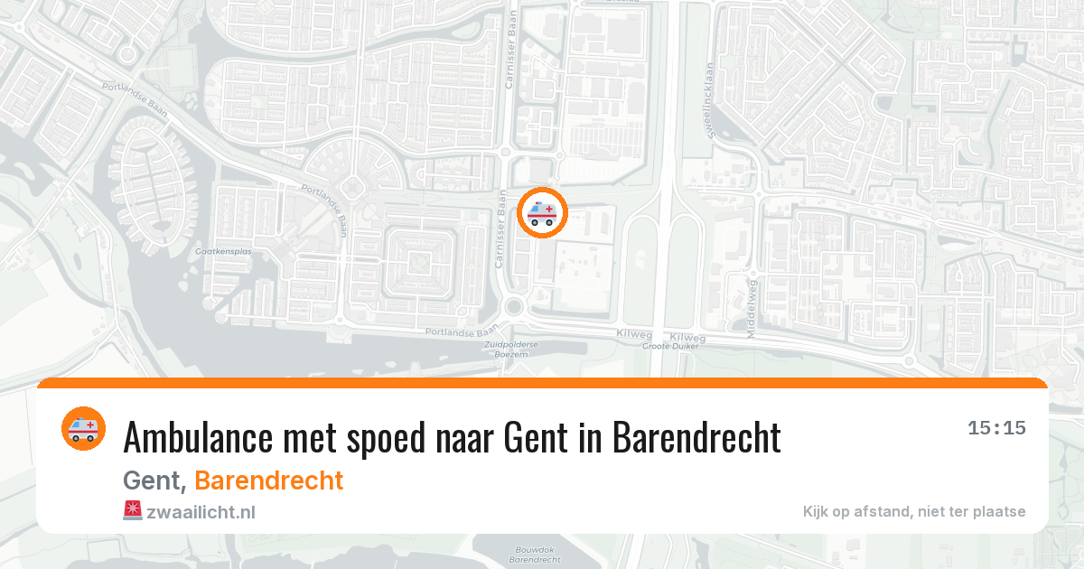 Ambulance met spoed naar Gent in Barendrecht — 29 mei 2026