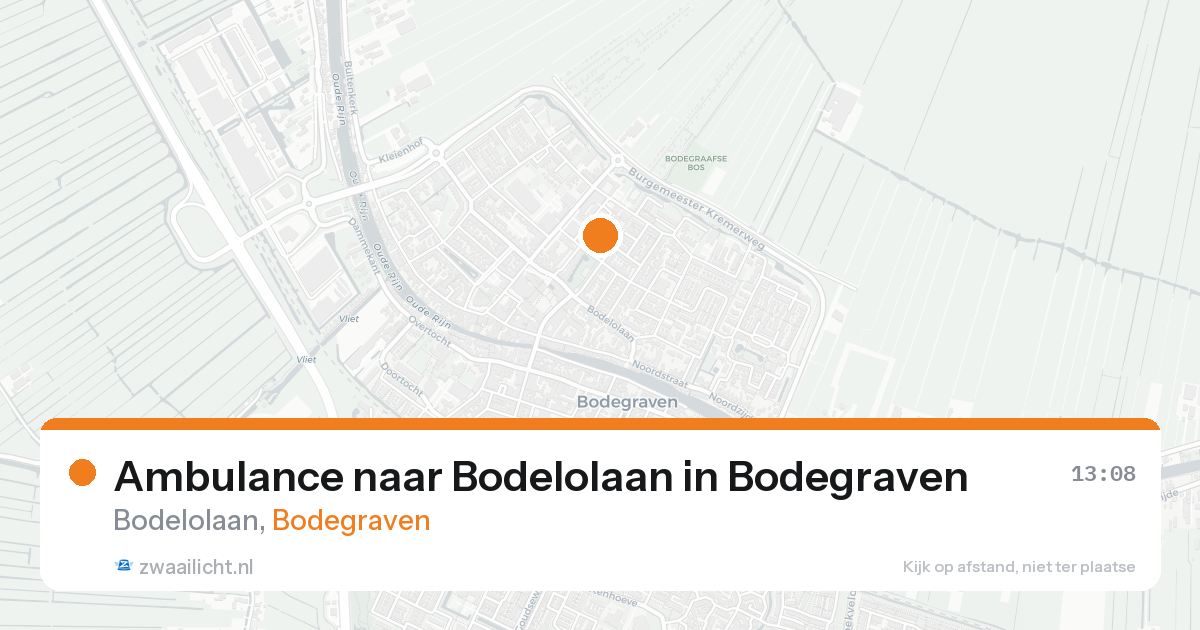 Ambulance naar Bodelolaan in Bodegraven — 20 aug 2026
