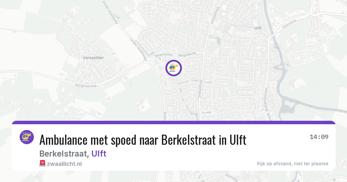 Ambulance met spoed naar Berkelstraat in Ulft — 29 mrt 2026