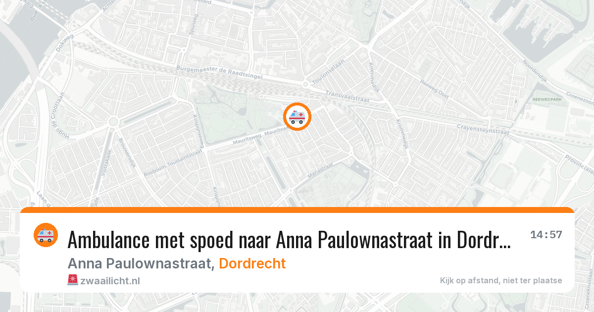 Ambulance met spoed naar Anna Paulownastraat in Dordrecht — 4 jun 2026