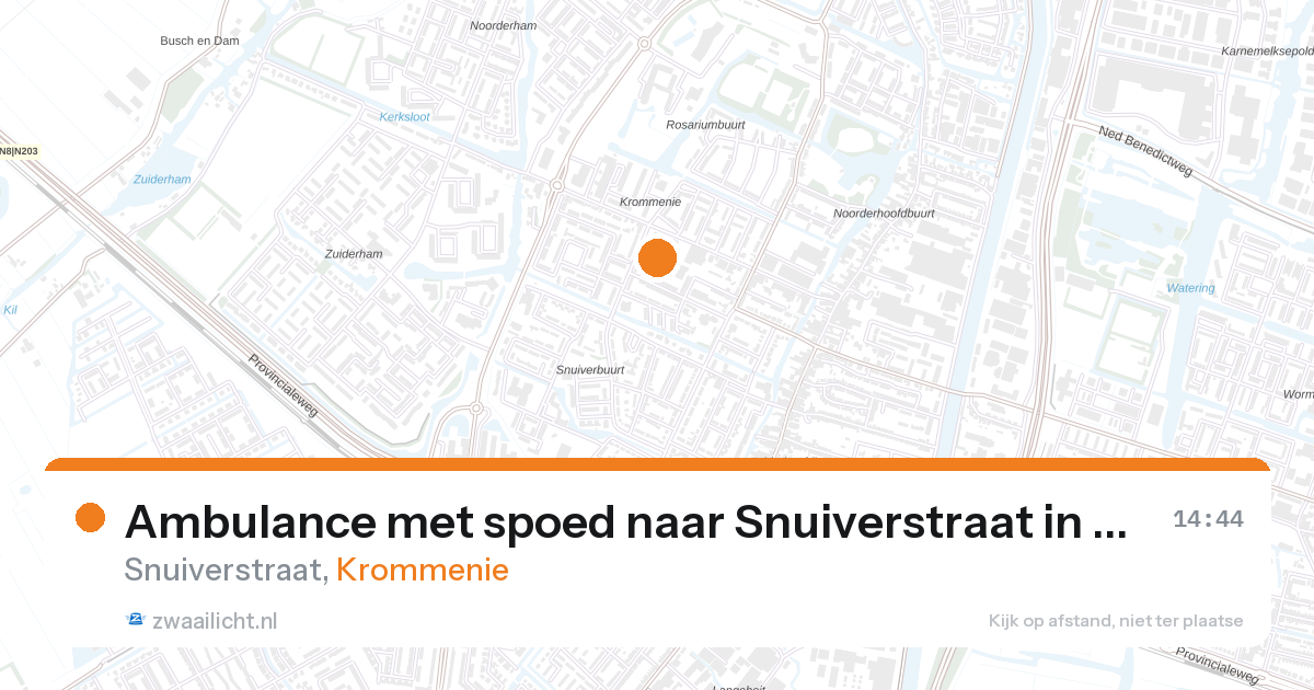 Ambulance met spoed naar Snuiverstraat in Krommenie — 16 jun 2026
