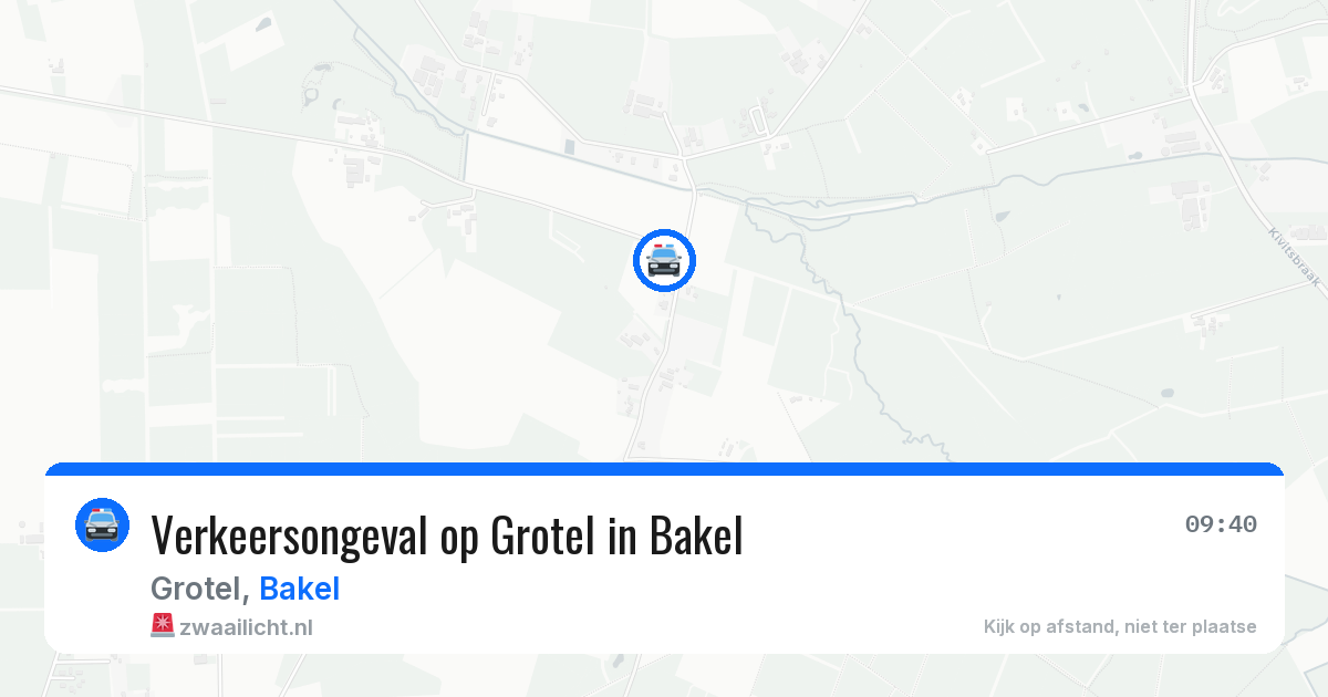Verkeersongeval op Grotel in Bakel — 24 mrt 2026