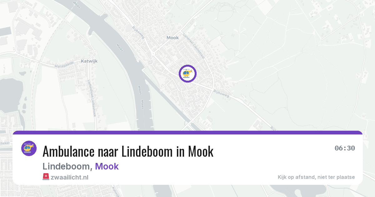 Ambulance naar Lindeboom in Mook — 9 jul 2026