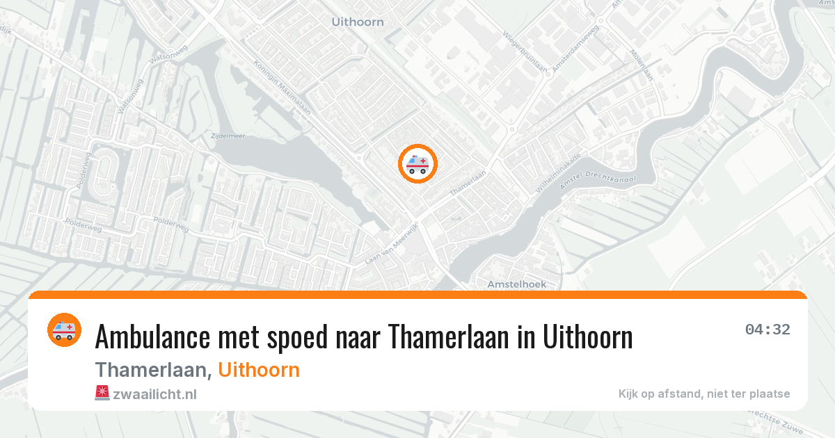 Ambulance met spoed naar Thamerlaan in Uithoorn — 4 aug 2026