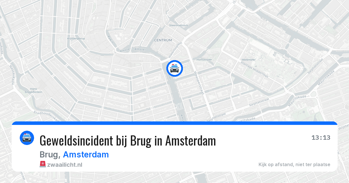 Geweldsincident bij Brug in Amsterdam — 16 jun 2026