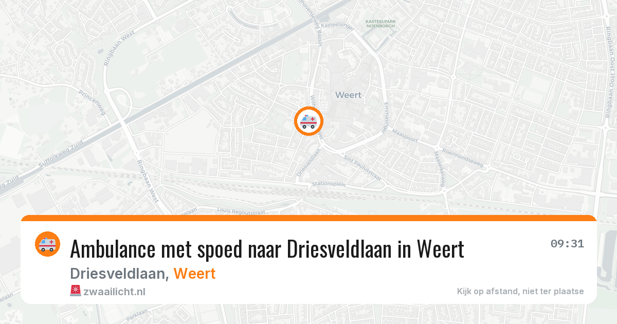 Ambulance met spoed naar Driesveldlaan in Weert — 11 aug 2026