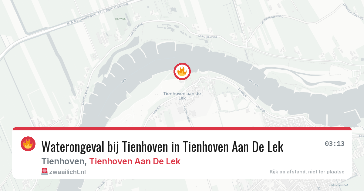 Waterongeval bij Tienhoven in Tienhoven Aan De Lek — 28 jun 2026