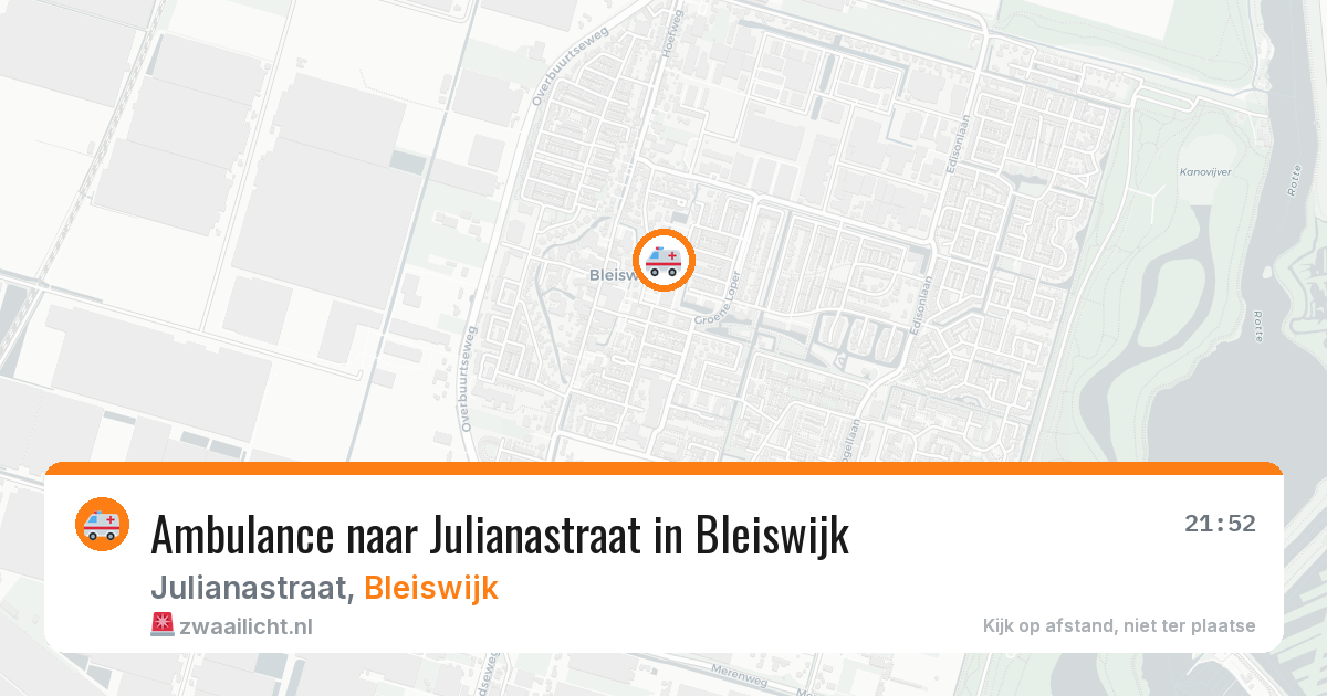 Ambulance naar Julianastraat in Bleiswijk — 22 mei 2026