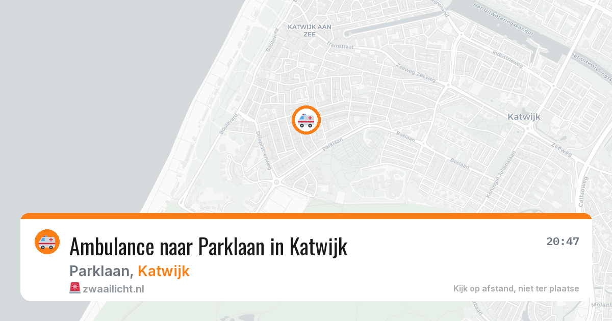 Ambulance naar Parklaan in Katwijk — 7 jul 2026