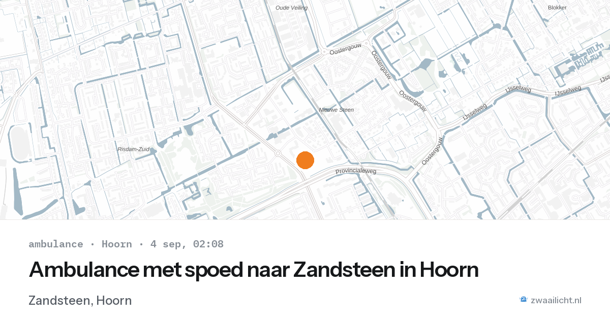 Ambulance met spoed naar Zandsteen in Hoorn — 4 sep 2026