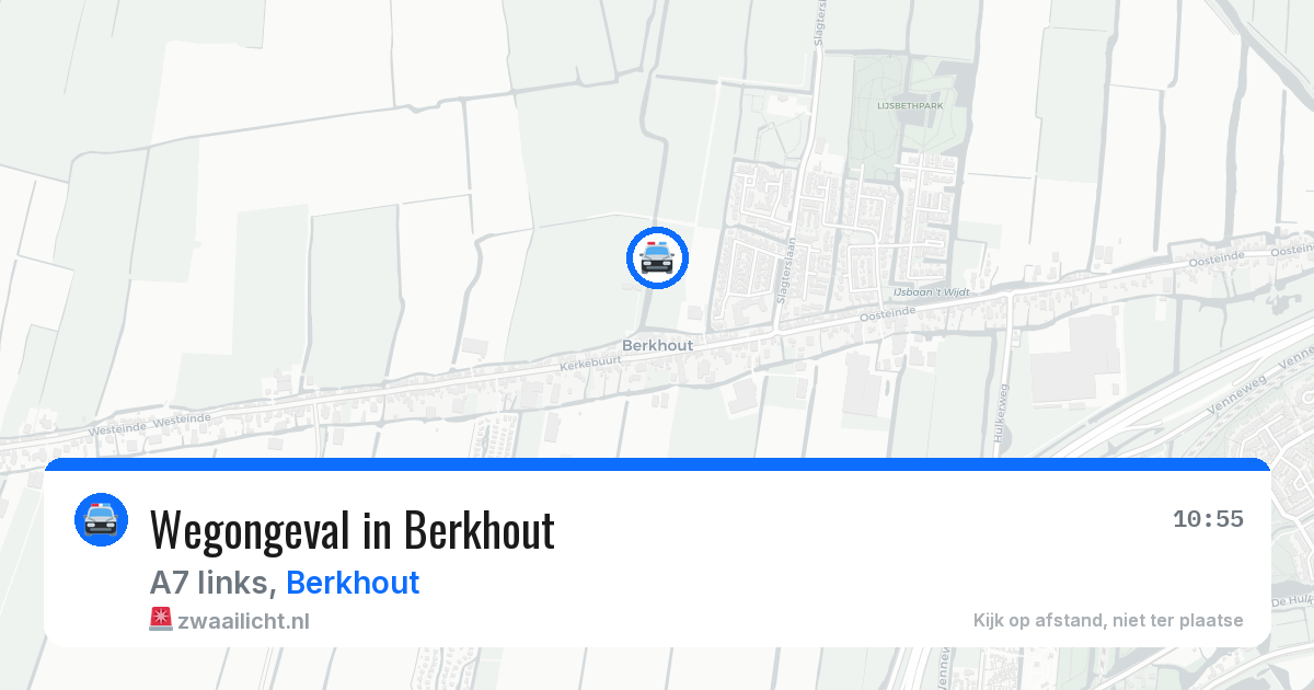 Wegongeval in Berkhout — 14 jul 2026