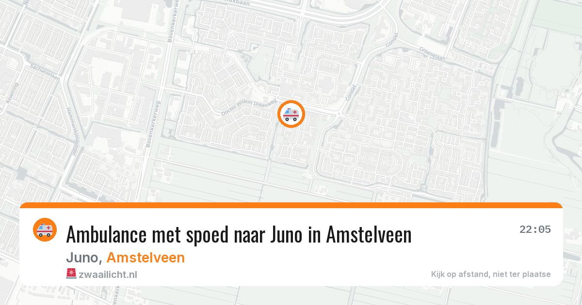 Ambulance met spoed naar Juno in Amstelveen — 30 jul 2026